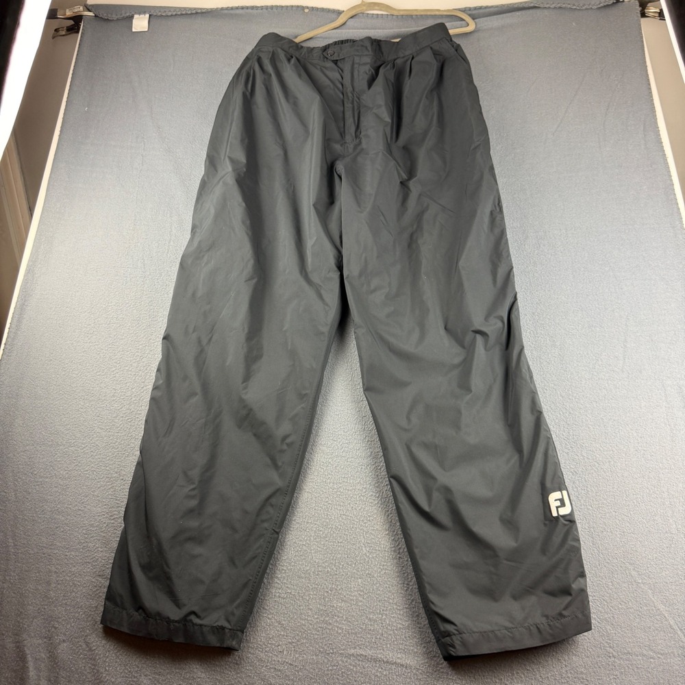 FootJoy Dryjots Rain Pants Men's 2XL Black Performance Waterproof Windbreaker